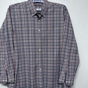 Alan Flusser shirt Men’s XL multicolor long sleeve button down plaid check